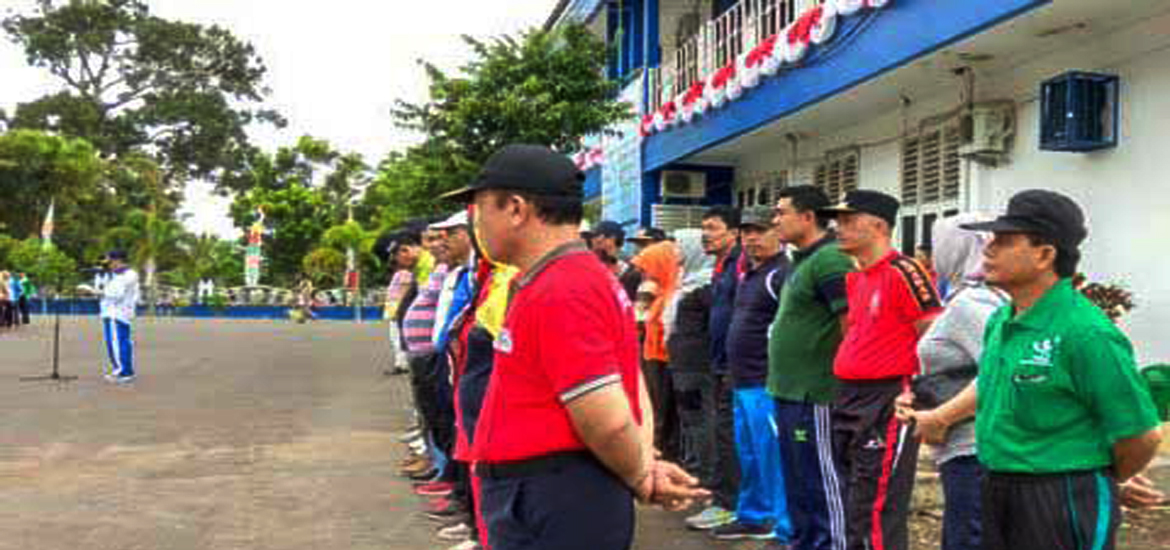 Apel pagi sekaligus launching hari jadi Kota Bengkulu ke-299 di Halaman Kantor Walikota Bengkulu