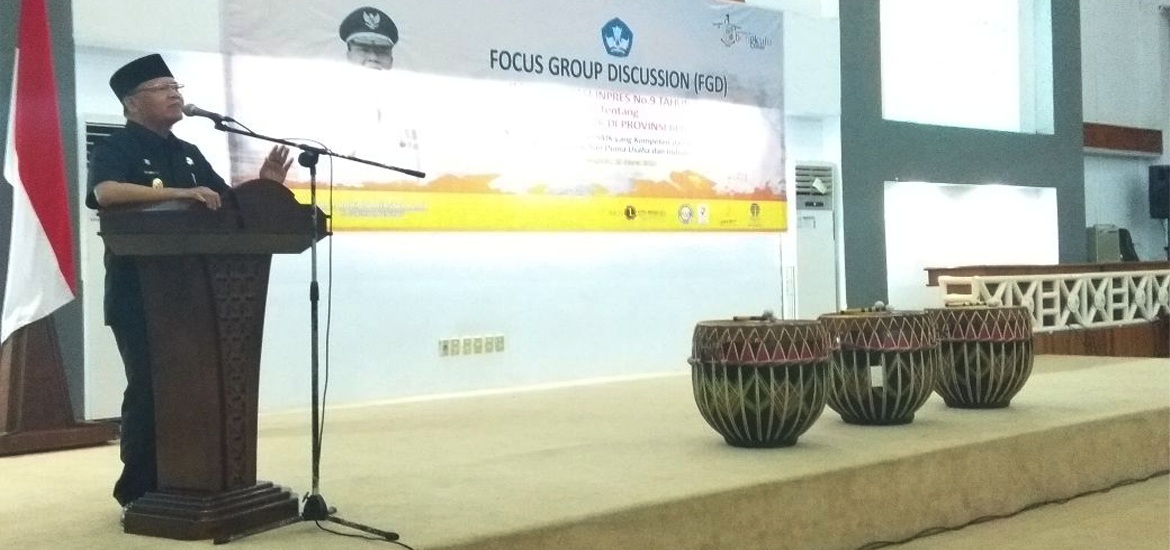 Plt Gubernur Bengkulu Rohidin Mersyah menyampaikan sambutan