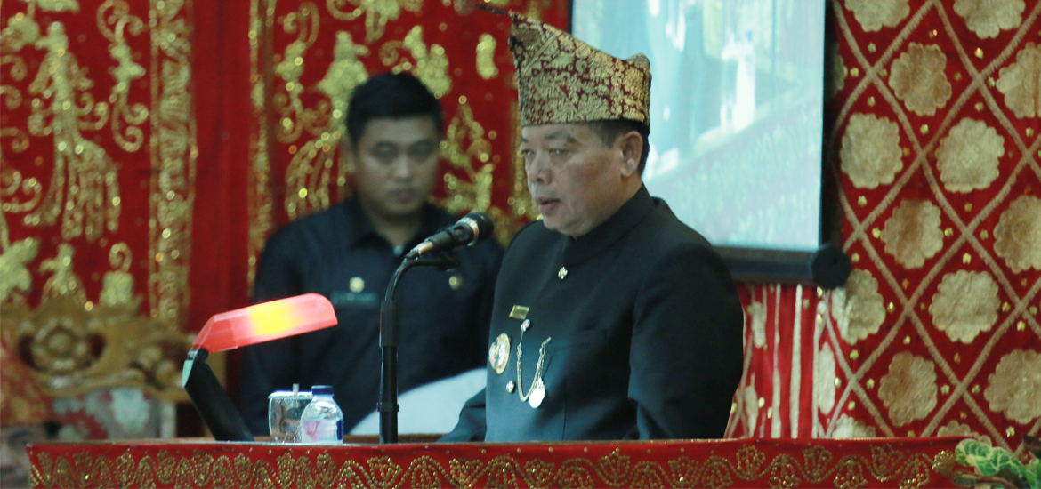 Penjabat Walikota Bengkulu Budiman Ismaun menyampaikan sambutan