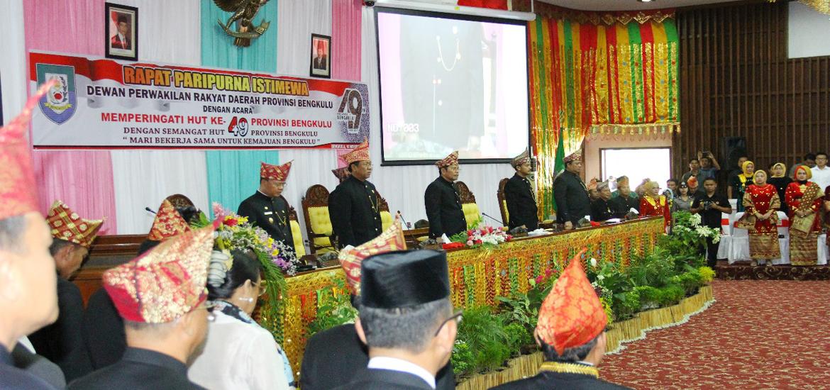 Rapat Paripurna Dalam Rangka Memperingati HUT Provinsi Bengkulu Ke 49