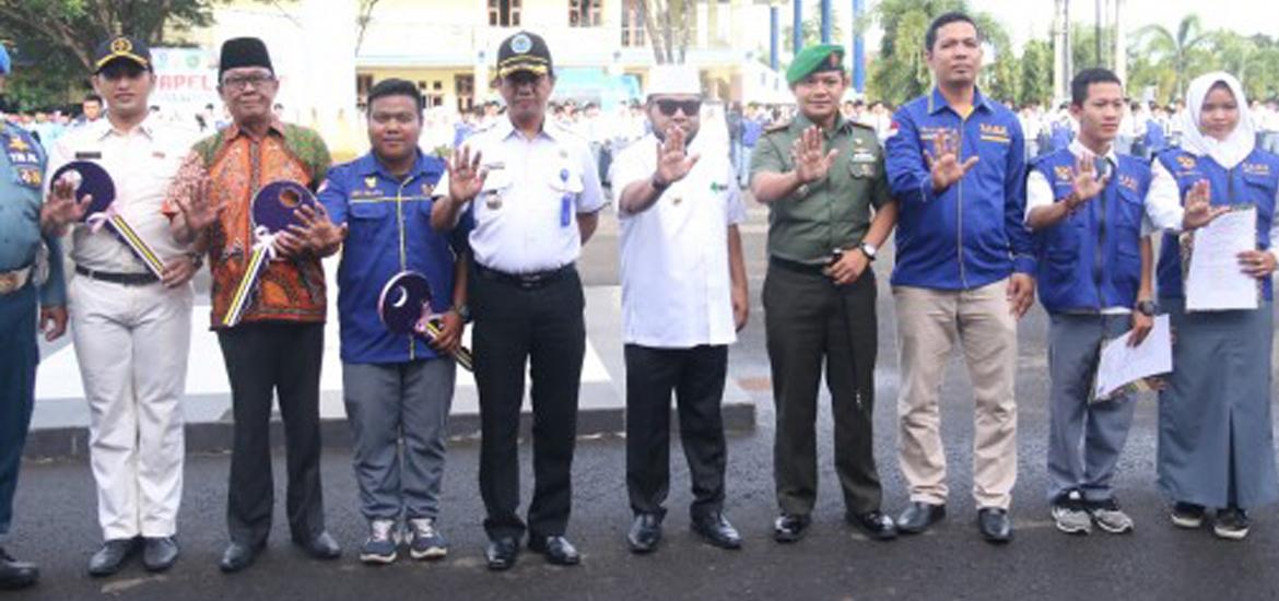 Apel Akbar SANS di halaman kantor Walikota Bengkulu