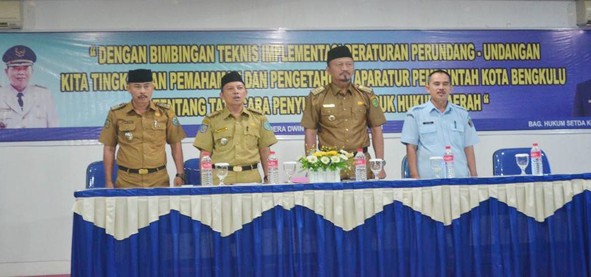 Bimtek Implementasi Perundang-undangan bagi   Organisasi Perangkat Daerah (OPD) di lingkungan Pemerintah Kota Bengkulu