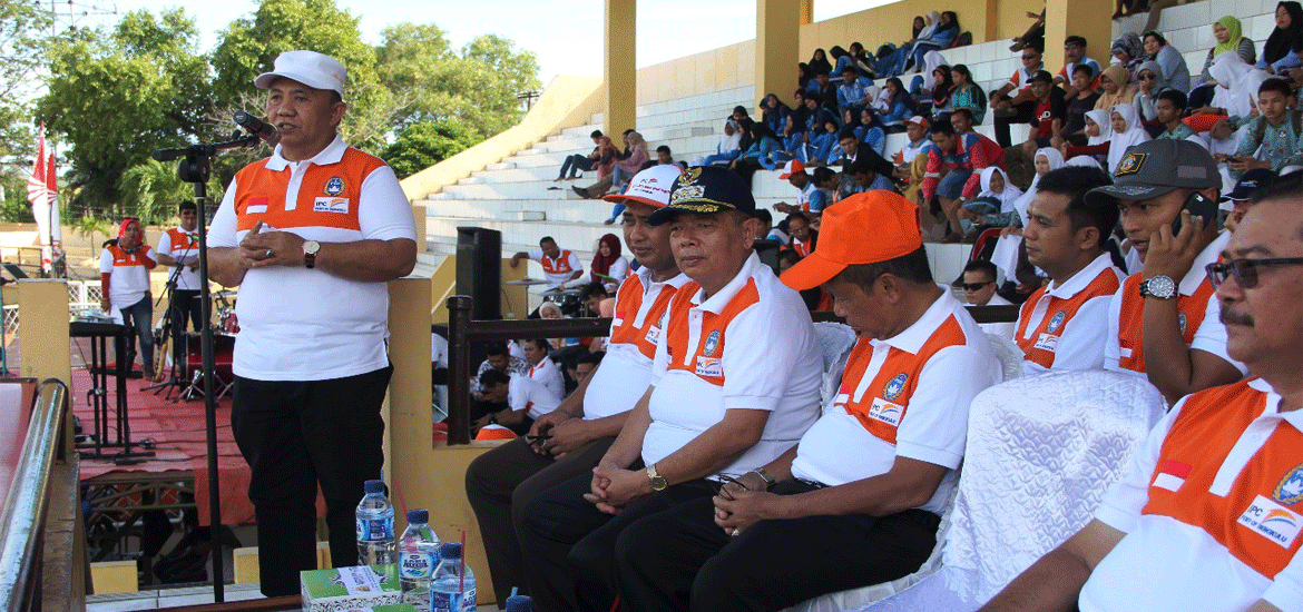 Sekda Provinsi Bengkulu Nopian Andusti membuka secara resmi Turnamen Sepak Bola PT. Pelindo II Cup 2018