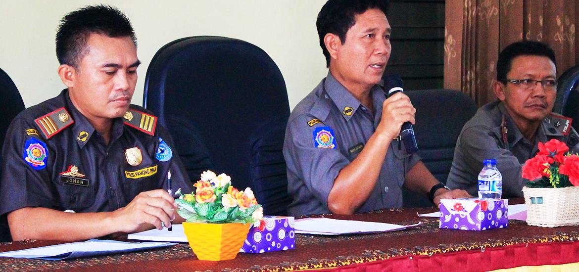 Satop PP Bengkulu Utara  menyelenggarakan koordinasi persiapan dalam menghadapi pemilu serentak 2019 untuk pengamanan TPS di seluruh kecamatan Bengkulu Utara