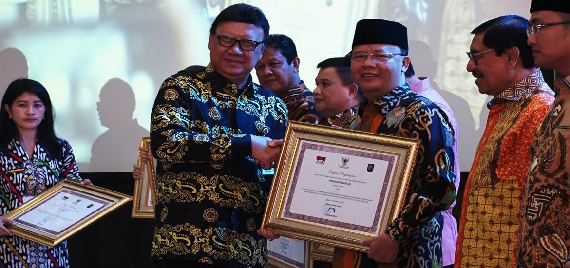Pemprov Bengkulu Raih Predikat Baik Tuntas Penyelesaian TLHP