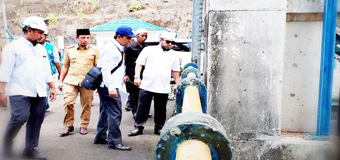 Walikota dan Wakil Walikota Bengkulu meninjau langsung Instalasi Pengolahan Air (IPA) di PDAM Kelurahan Surabaya