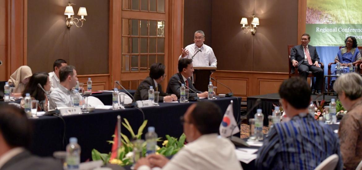 Menteri Eko menjadi keynote speaker pada Konferensi Regional dalam rangka Memperkuat   Ketahanan Pangan, Gizi,dan Kesejahteraan Petani Asia Tenggara
