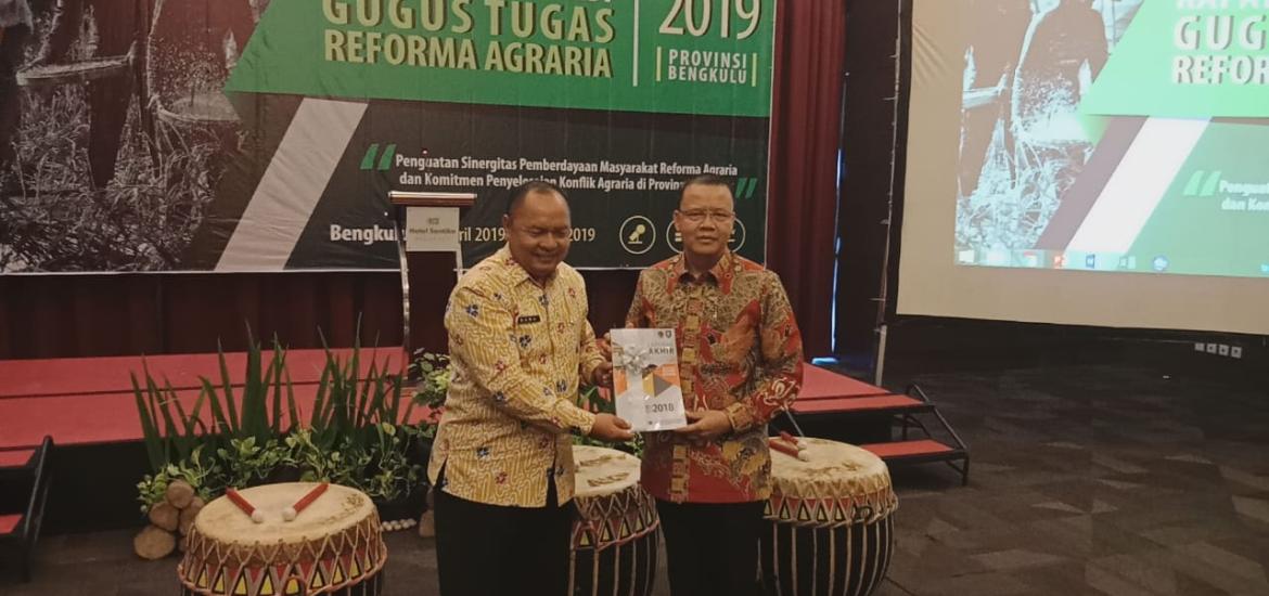 Rakor Gugus Tugas Reforma Agraria (GTRA) Provinsi Bengkulu 2019 yang digelar oleh Badan Pertanahan Nasional (BPN) Kantor Wilayah Bengkulu