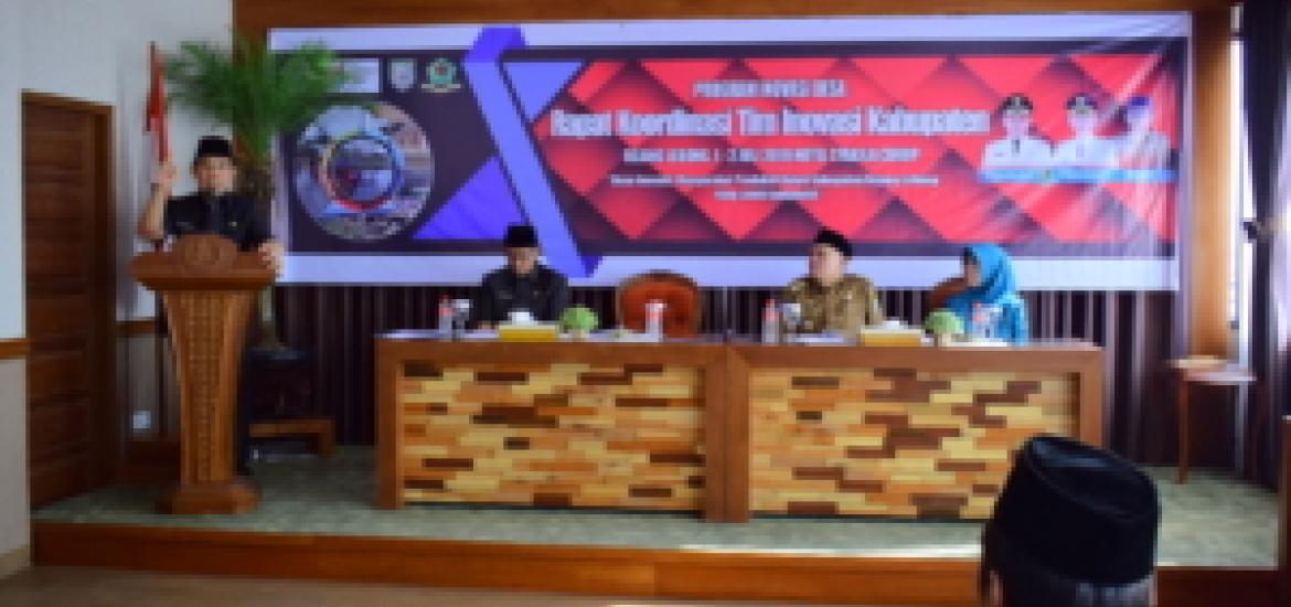 Rapat Koordinasi Tim Inovasi Kabupaten Program Inovasi Desa (PID) Tahun 2019 di Aula Hotel Syakila, Senin, (1/7/19).