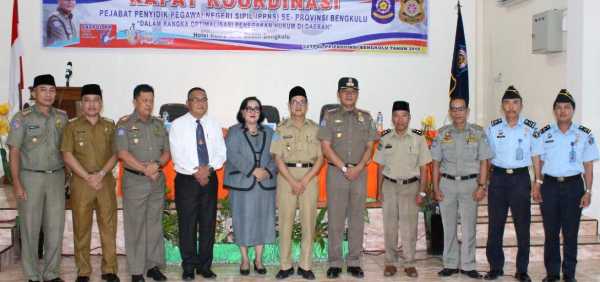 Rakor Pejabat Penyidik PNS Se-Provinsi Bengkulu Tahun 2019