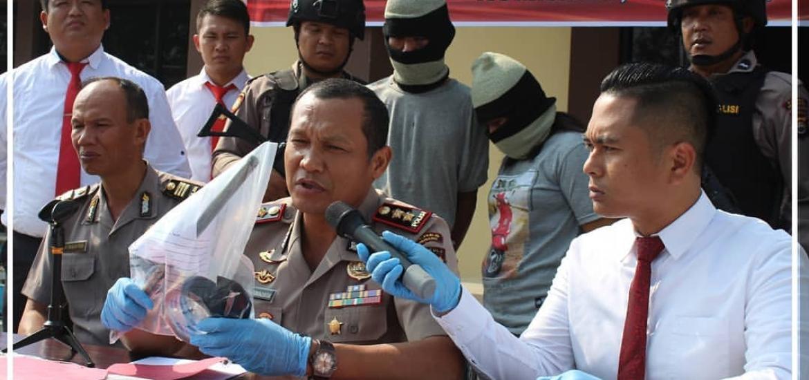 Konferensi Pers yang digelar Polres Kepahiang, Kamis (1/8/2019). Foto: Tribratanews Bengkulu.com