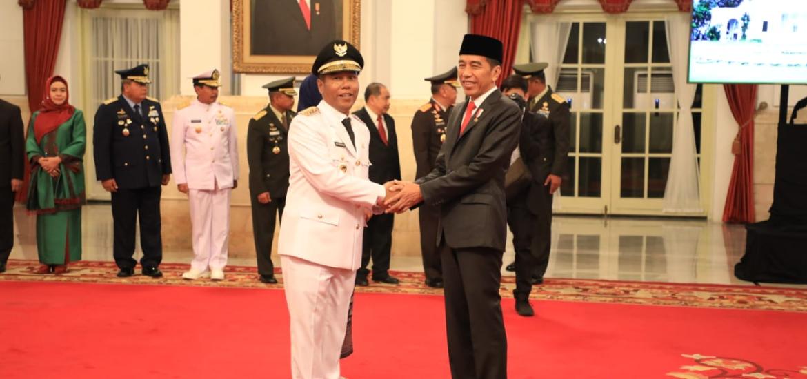 Presiden Joko Widodo melantik Dedy Ermansyah sebagai Wakil Gubernur Bengkulu