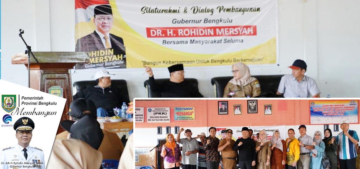 Gubernur Rohidin saat kunker di Desa Hargo Binangun Seluma