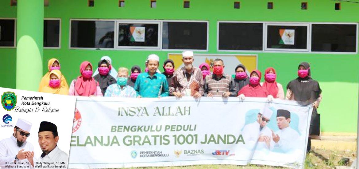 Pemkot Bengkulu Berikan Sembako melalui Program Belanja Gratis 1001 Janda