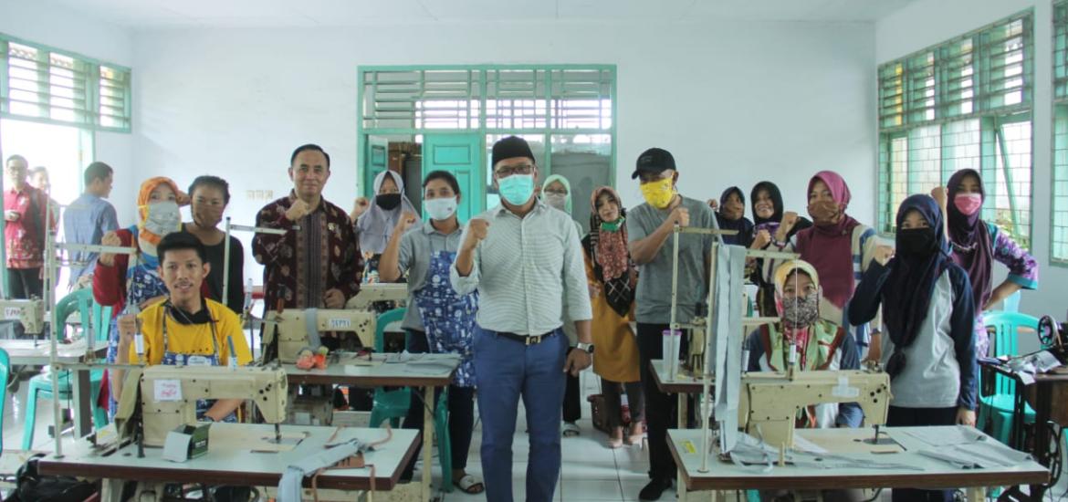 Wakil Gubernur Bengkulu Tinjau Proses Produksi masker di BLK