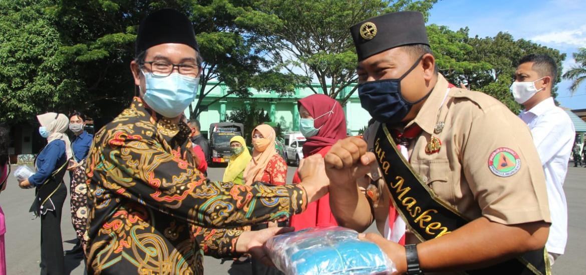 Sinergi Penanggulangan Bencana, Provinsi Bengkulu Terima 30 Ribu Masker