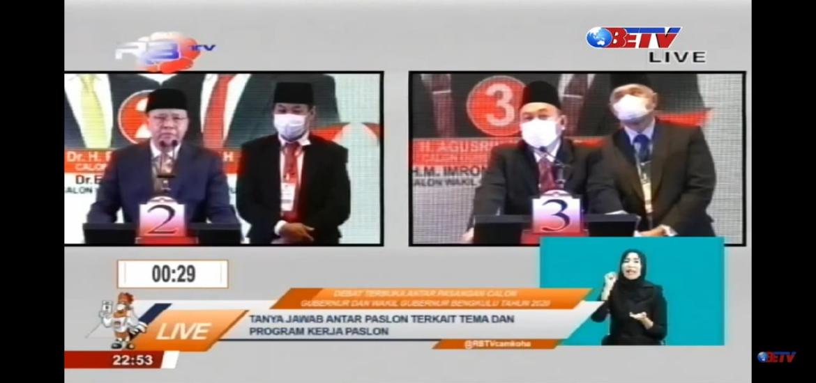 Debat kandidat putaran tiga Pilgub Bengkulu