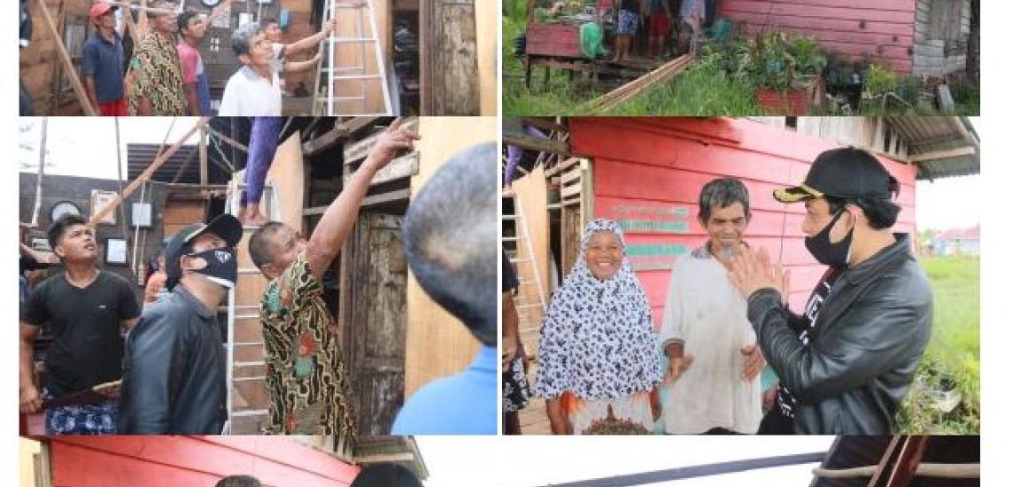 Wakil Walikota Bengkulu Berikan Santunan kepada Warga Terdampak Angin Badai