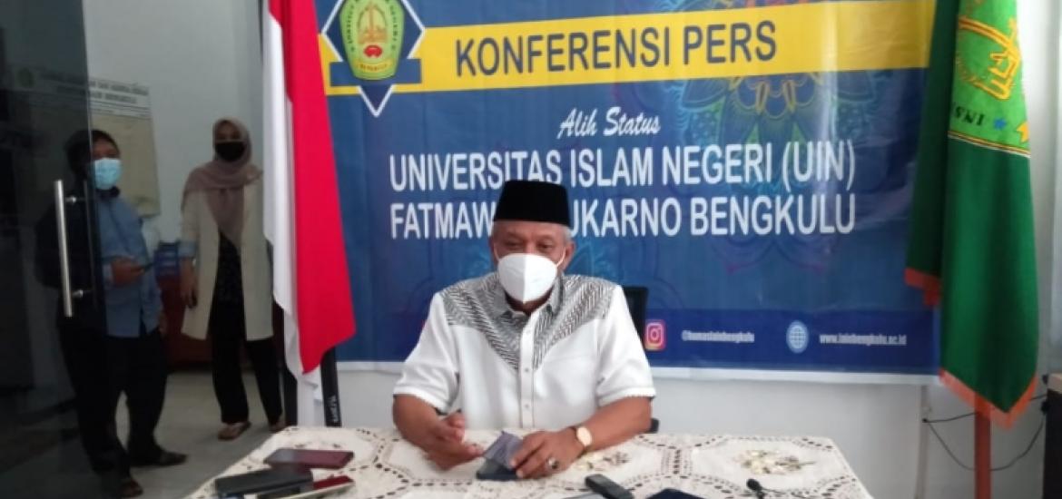 Konferensi Pers terkait peralihan status IAIN Bengkulu menjadi UIN