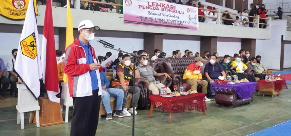 Asisten III pemprov Bengkulu Buka Kejuaraan Karate Lemkari Cup 2022