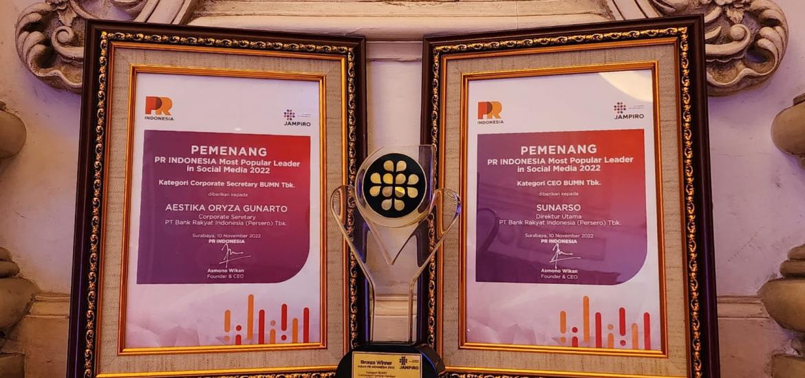 Dirut BRI Jadi CEO Terpopuler di Medsos, BRI Raih Tiga Penghargaan Jambore PR Indonesia