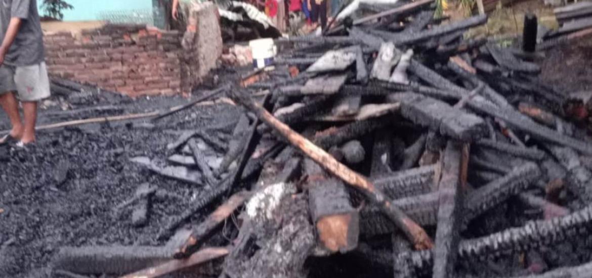Rumah Warga Gajah Mati Hangus Terbakar