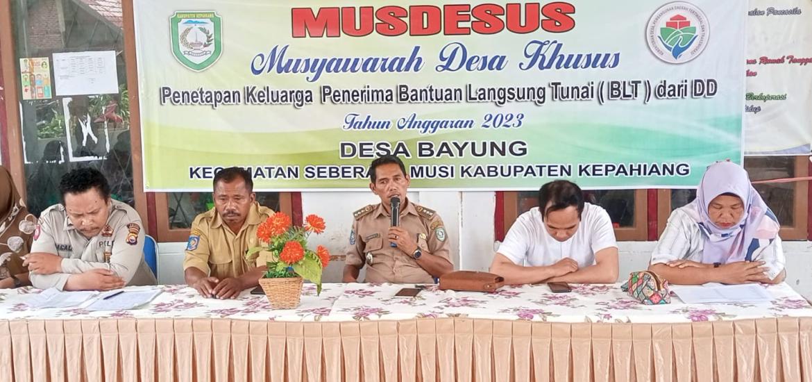 Pemdes Bayung Gelar Musdesus
