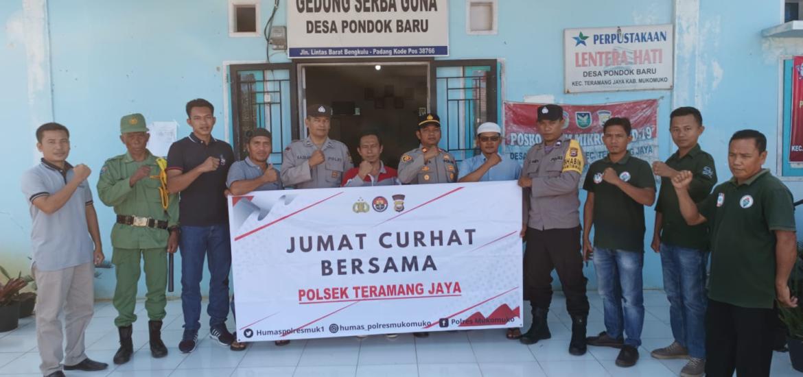 Kapolsek Teramang Jaya Tanggapi Keluhan dan Saran Masyarakat Desa Pondok Baru