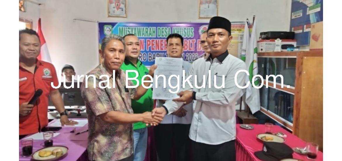 Pemdes Suro Baru Tetapkan 29 KK Penerima BLT-DD 2023