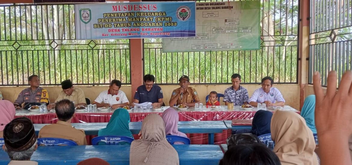 Pemdes Talang Babatan Tetapkan 45 KK Penerima BLT-DD 2023