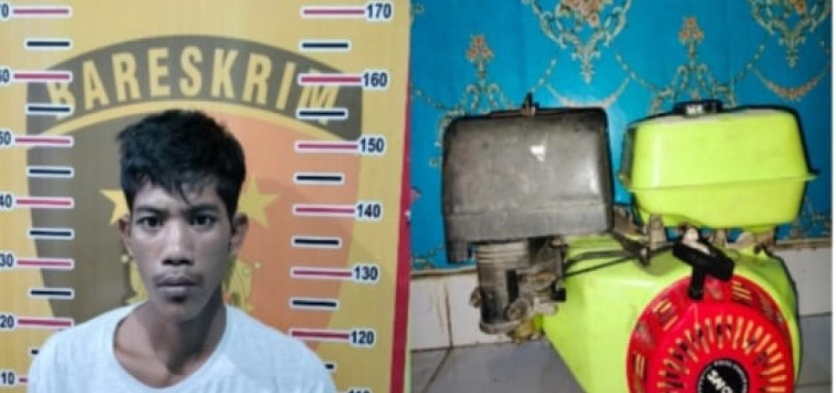 Terduga Pencurian Mesin Ketek Ditangkap Polres Muba