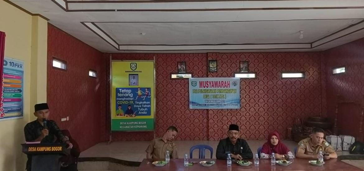 Pemdes Kampung Bogor Gelar Pra Kegiatan Pembangunan Lampu Jalan Tahun Anggaran 2023