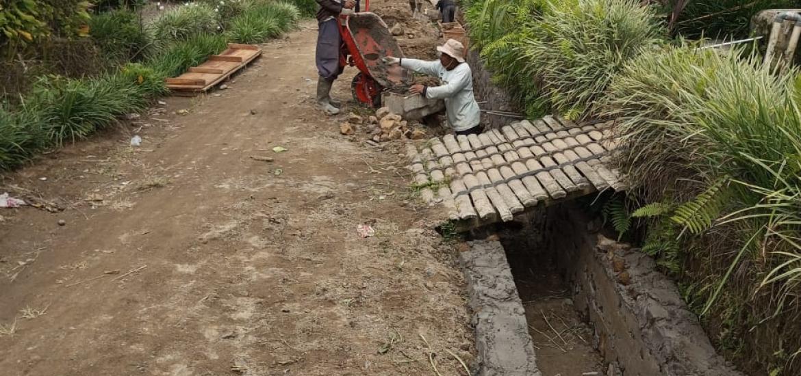 Pemdes Talang Belitar  Prioritaskan Pembangunan Infrastrukur Drainase 