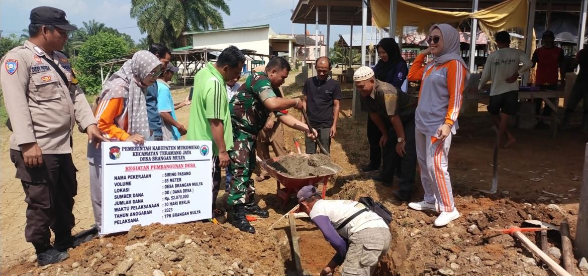 Tititk Nol Pembangunan Tahap Dua Desa Berangan Mulya Berlangsung Kondusif