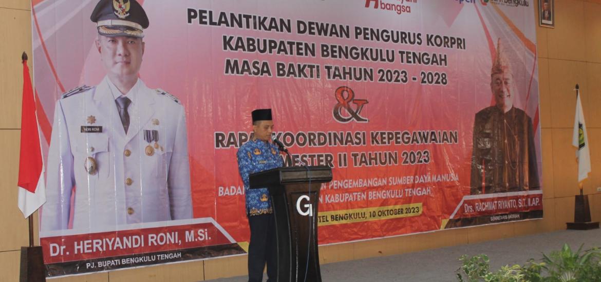 BKPSDM Benteng Lakukan Pelantikan Dewan Pengurus Korpri Masa Bakti 2023-2028