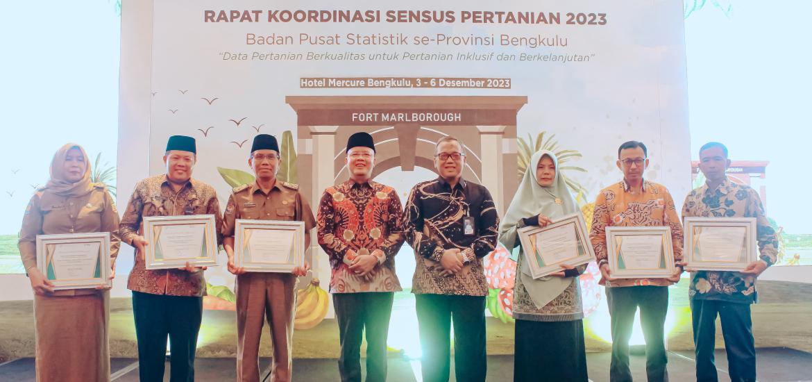 Pemprov Raih Penghargaan Apresiasi Dukungan dari BPS