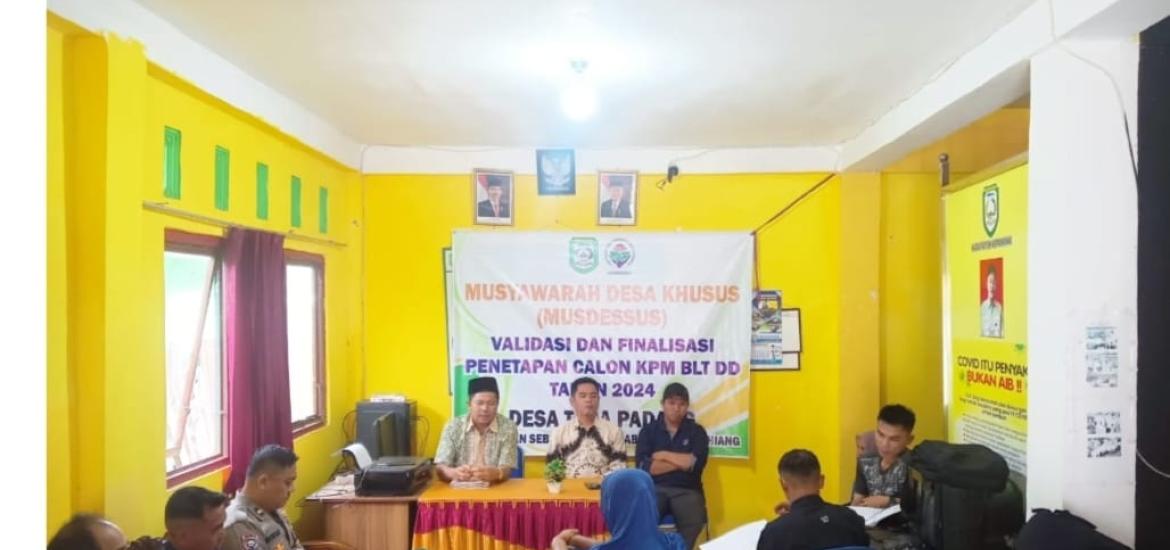 Pemdes Taba Padang Tetapkan 5 KPM BLT DD 2024