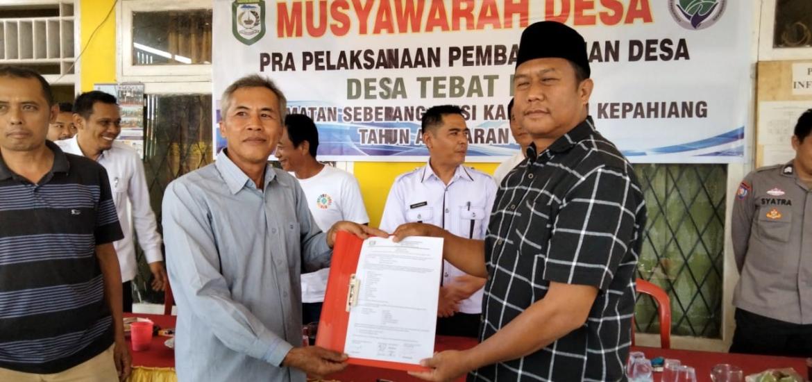 Pemdes Tebat Laut  Gelar Musyawarah Pra Pelaksanaan Pembangunan