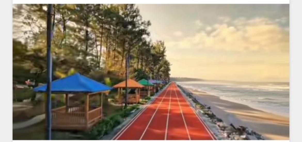 Jogging Sambil Menikmati Laut, Pantai Pasir Putih Bengkulu Hadir dengan Wajah Baru
