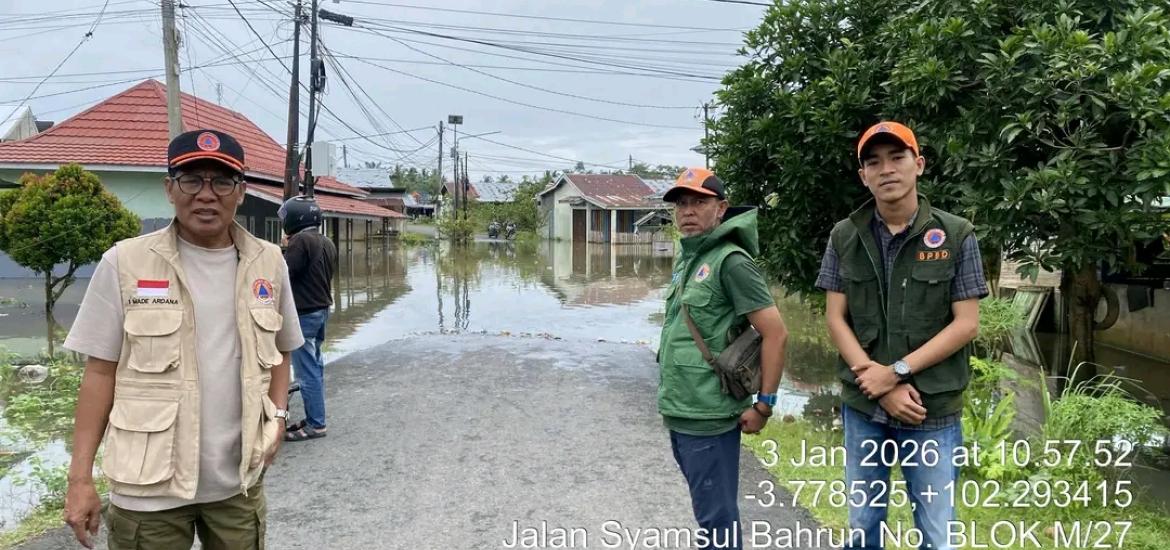 Sejumlah Wilayah di Kota Bengkulu Terendam Banjir, BPBD Kerahkan Mobil Dapur Umum dan Perahu Karet