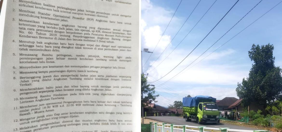 PT Jambi Resources Holding Diduga Langgar SK Gubernur, Angkutan Batu Bara Beroperasi di Luar Jam Izin