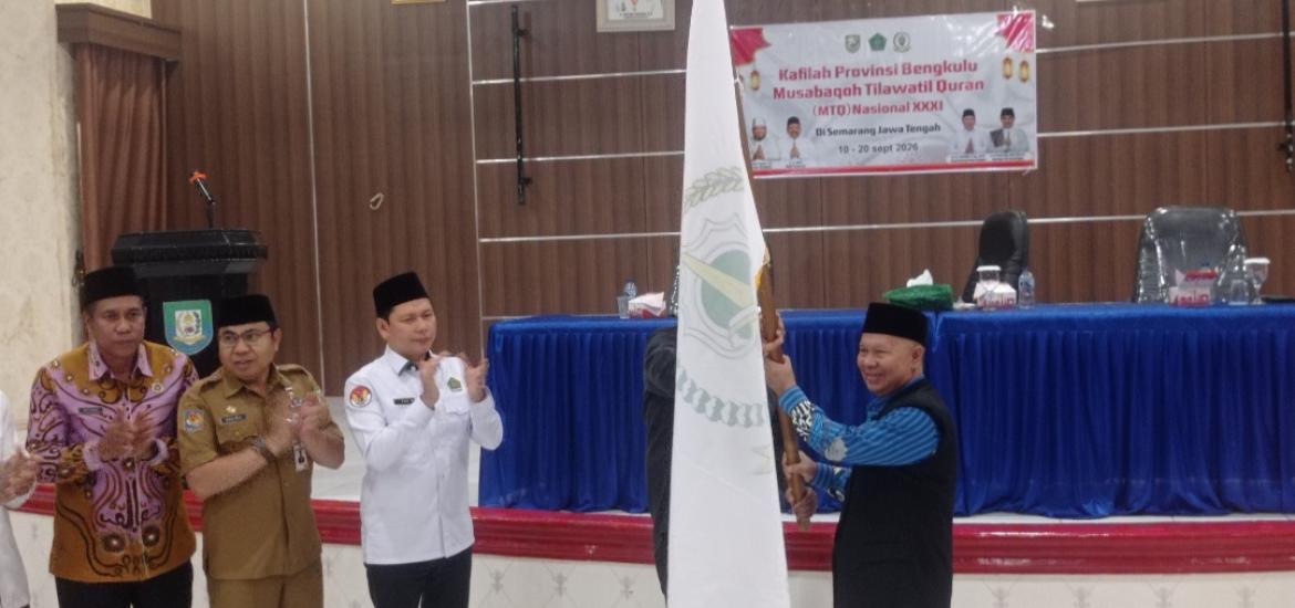 Pelepasan peserta mtq XXXI provinsi bengkulu ke Jawa Tengah 