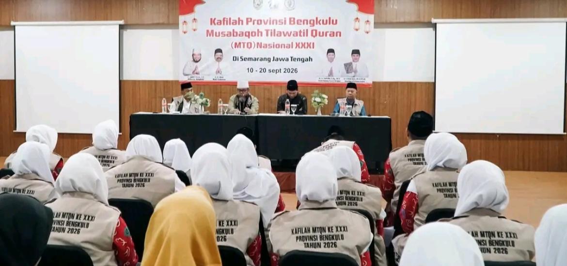 Dukung Kafilah Bengkulu di MTQ XXXI, Helmi Hasan Siapkan Reward Umrah
