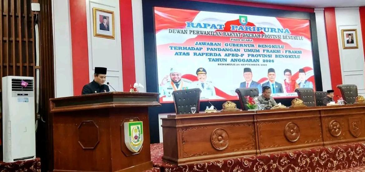 Jawaban Gubernur atas Pandangan Fraksi: APBD-P 2026 Tetap Berpihak pada Rakyat