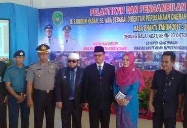 Dilantik, Sjobirin Hasan Kembali Pimpin PDAM Tirta Dharma…