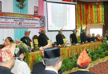 Rapat Paripurna Dalam Rangka Memperingati HUT Provinsi Bengkulu Ke 49