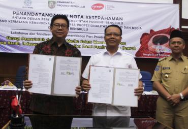Pemprov Bengkulu Taken MoU dengan Dewan Pers