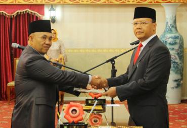 Plt Gubernur Bengkulu Rohidin Mersyah melantik Nopian Andusti sebagai Sekretaris Daerah (Sekda) Provinsi Bengkulu