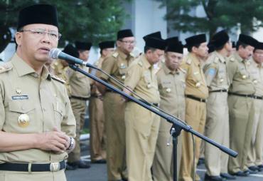 Plt Gubernur Bengkulu Rohidin Mersyah pimpin apel perdana tahun 2018