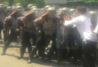 Personel saat latihan pengamanan